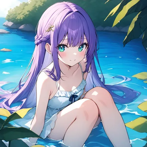 1 girl, in the water,(masterpiece), ( best quality), (super detailed),  is so beautiful, up to date,  beautiful illustration ,