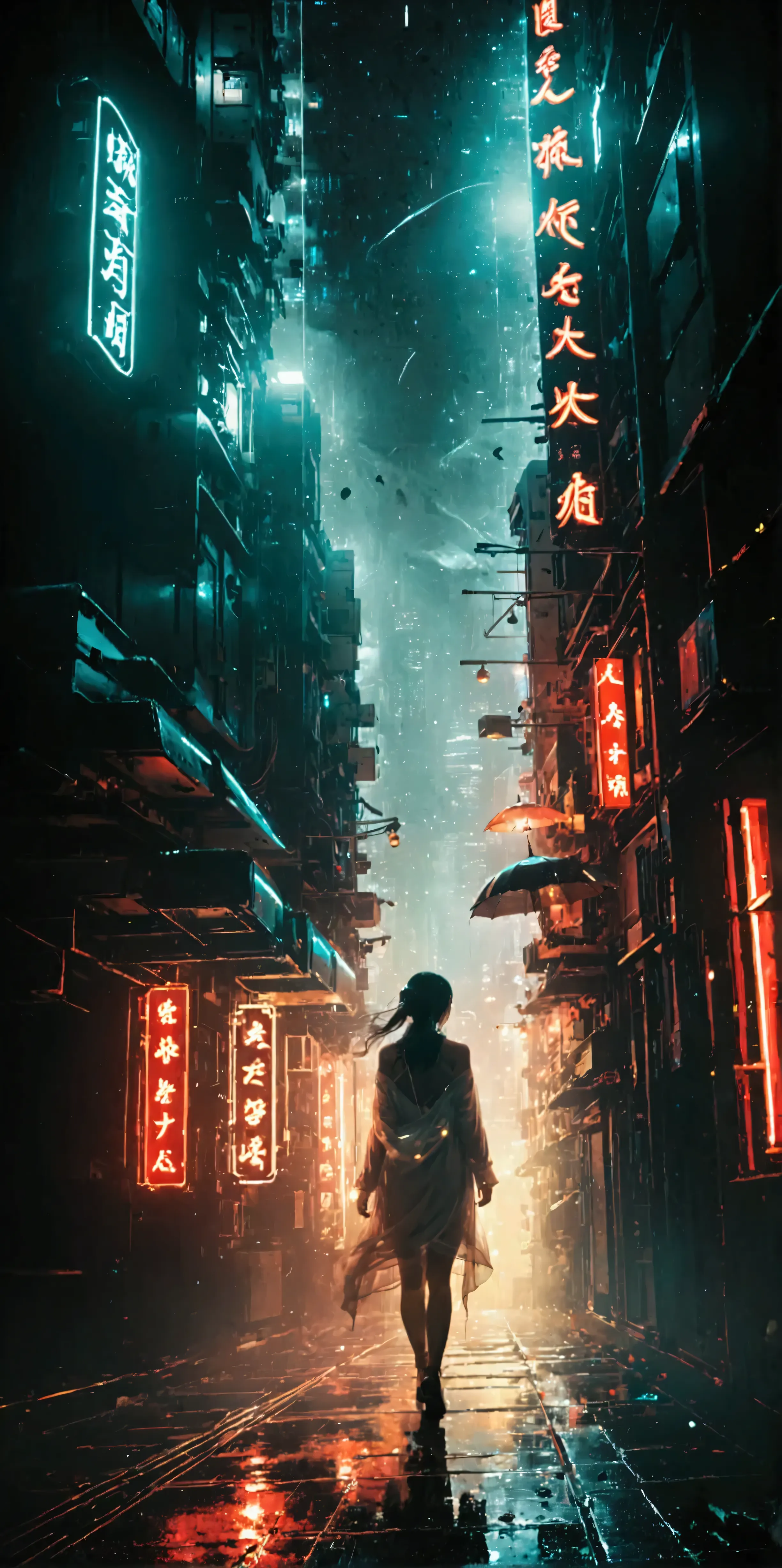 (snapshot:1.3) photo. of beautiful hong kong neon city. realistic photos.lively people of night (entertainment district:1.3).fix...