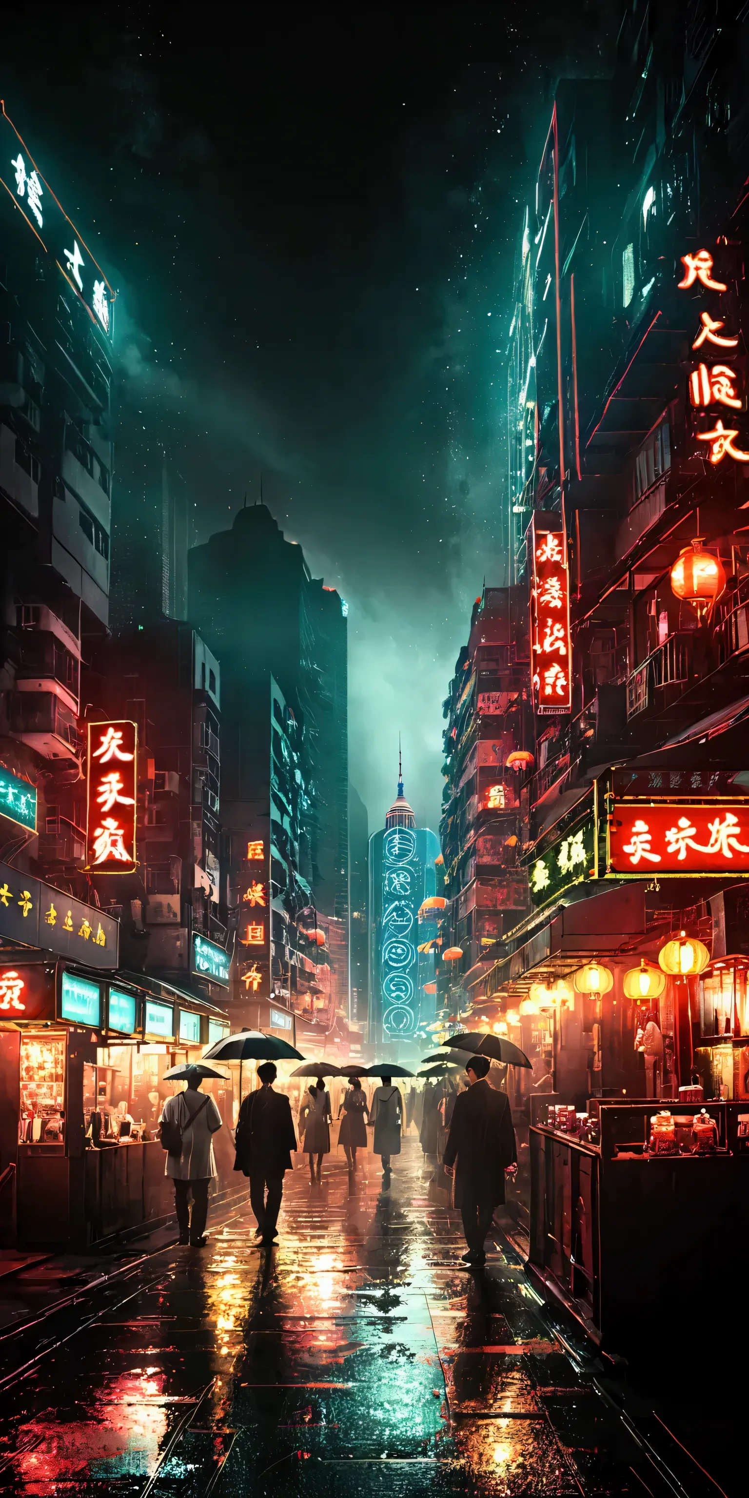 (snapshot:1.3) photo. of beautiful hong kong neon city. realistic photos.lively people of night (entertainment district:1.3).fix...