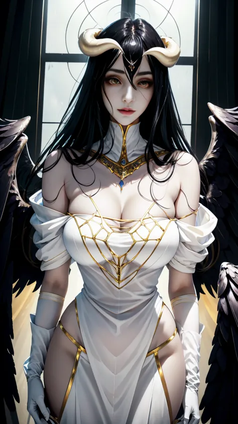 photo of a iom girl, albedo from nazarick, best highres, best highest quallity, illustration, cinematic light, ultra detailed, d...