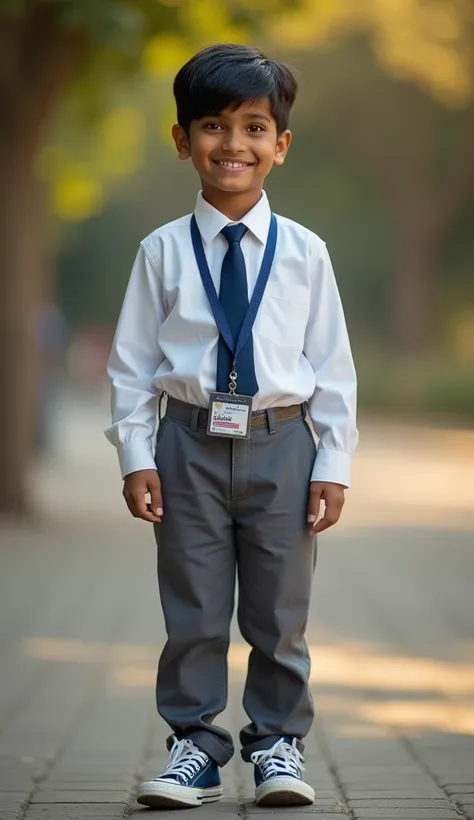 (Masterpiece),(complication:1.3),(The most realistic),((not revealing or provocative)),(Dress appropriately and neatly.),(A student), A portrait of a indian boy, ,  face, short black hair ,smiling and happy, ((wearing a white long-sleeved collared shirt)),...