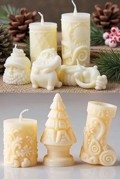 Christmas silicone candle molds 