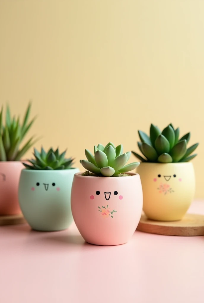 Draw 1 cute flower pots as gifts for teachers 