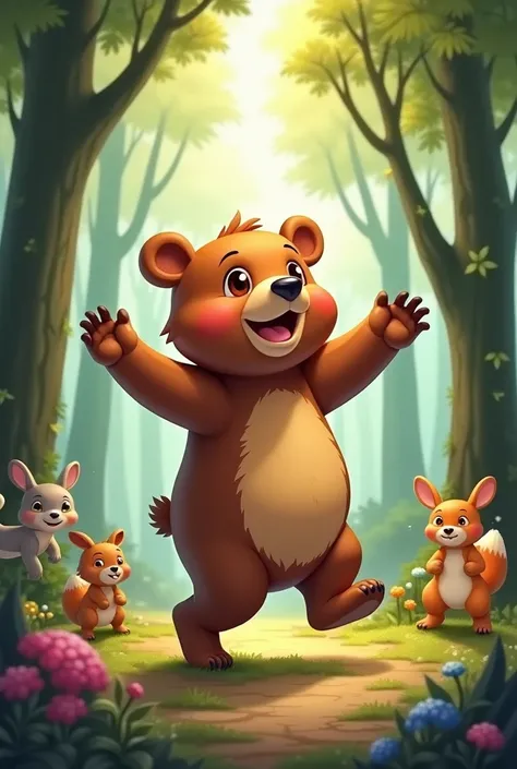 The Dancing Bear

There once was a bear with a twinkle-eyed stare,
Who loved to dance without a care.
He twirled through the woods, leaped high in the air,
Spinning in circles without a despair.

The squirrels would clap, the birds would sing,
The foxes wo...