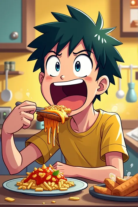 Anime eating man 