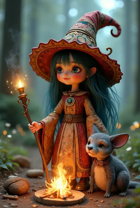  patchwork like a doll 。 and adjust the prompts for a better finish 、 Ive created prompts to generate using Leetons AI 。

"A whimsical, charming depiction of a magical witch character. She has a doll-like, sewn together appearance, with an ornate hat and r...