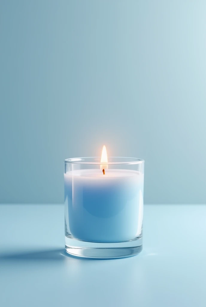 I need a pastel blue candle, In a glass cup