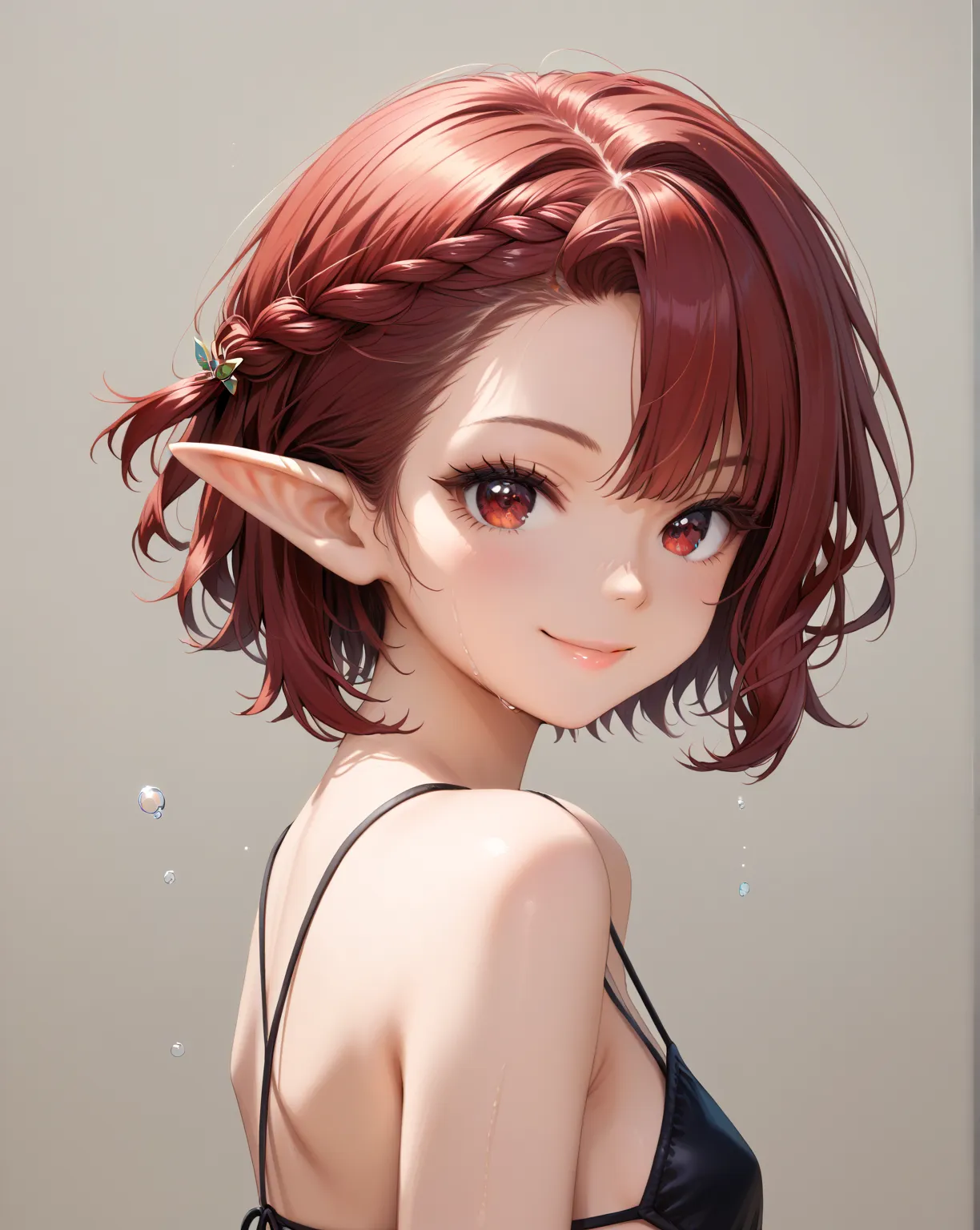 full-length, (((1girl, solo))), elf, elf ears, (cute face), (focusing on face), (ideal body proportions), ((composition from hea...