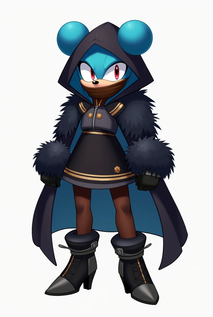 Sonic Ocs Vidro the hedgehog is a female hedgehog with light navy-blue skin and steel-blue hair tied in two large buns, along with having distinctive red eyes. Like her fellow Warriors in Black, she hides her identity with a hooded black fur coat-like cloa...