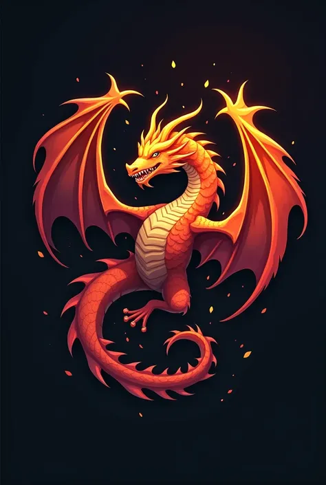 I want a logo for a dragon-inspired Minecraft server