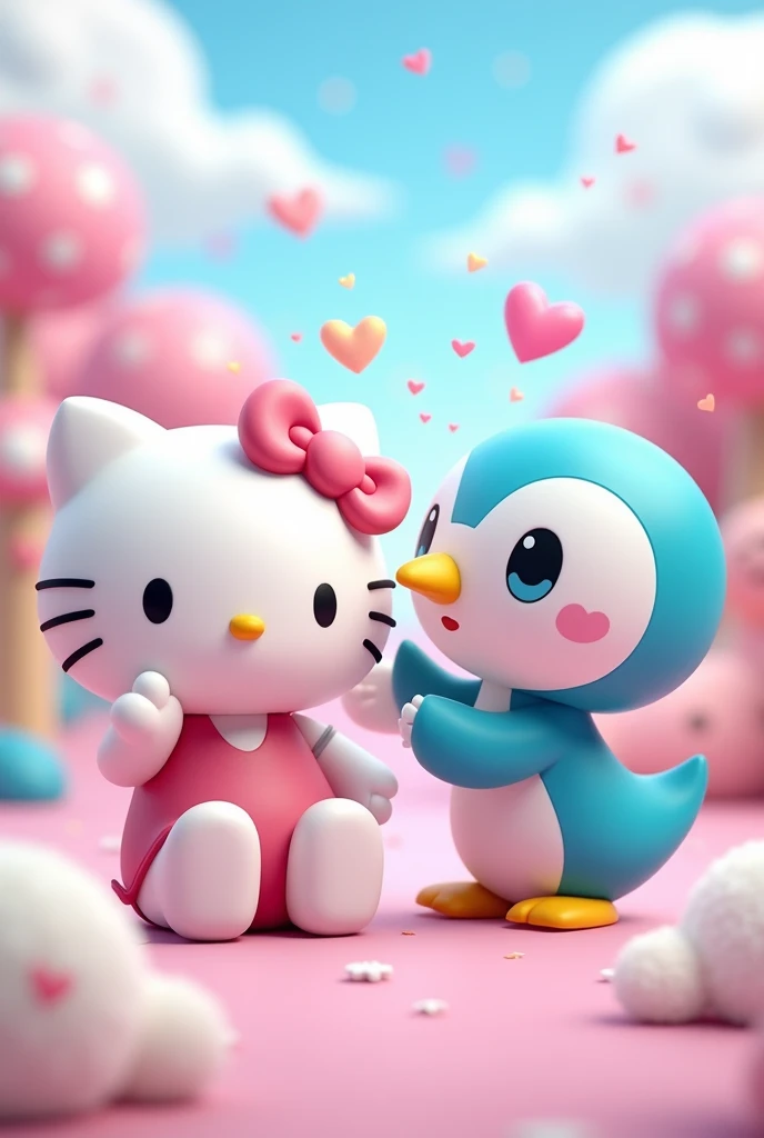 Hello kitty y piplup
