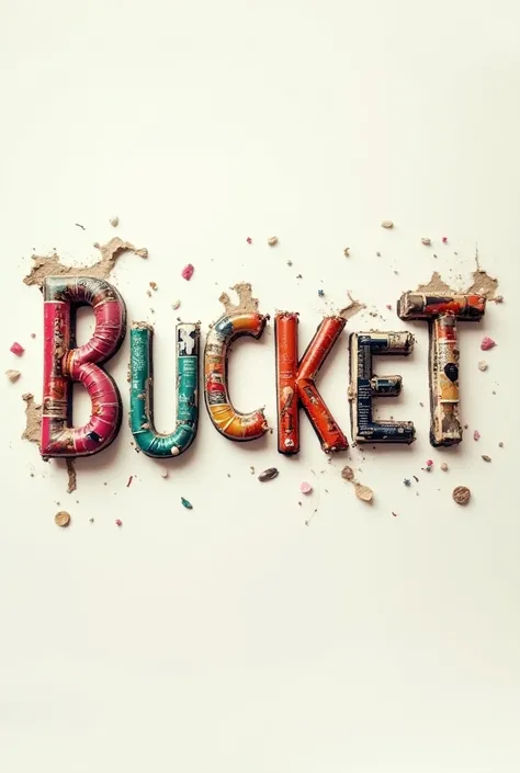 Make the word bucket on magazine letters