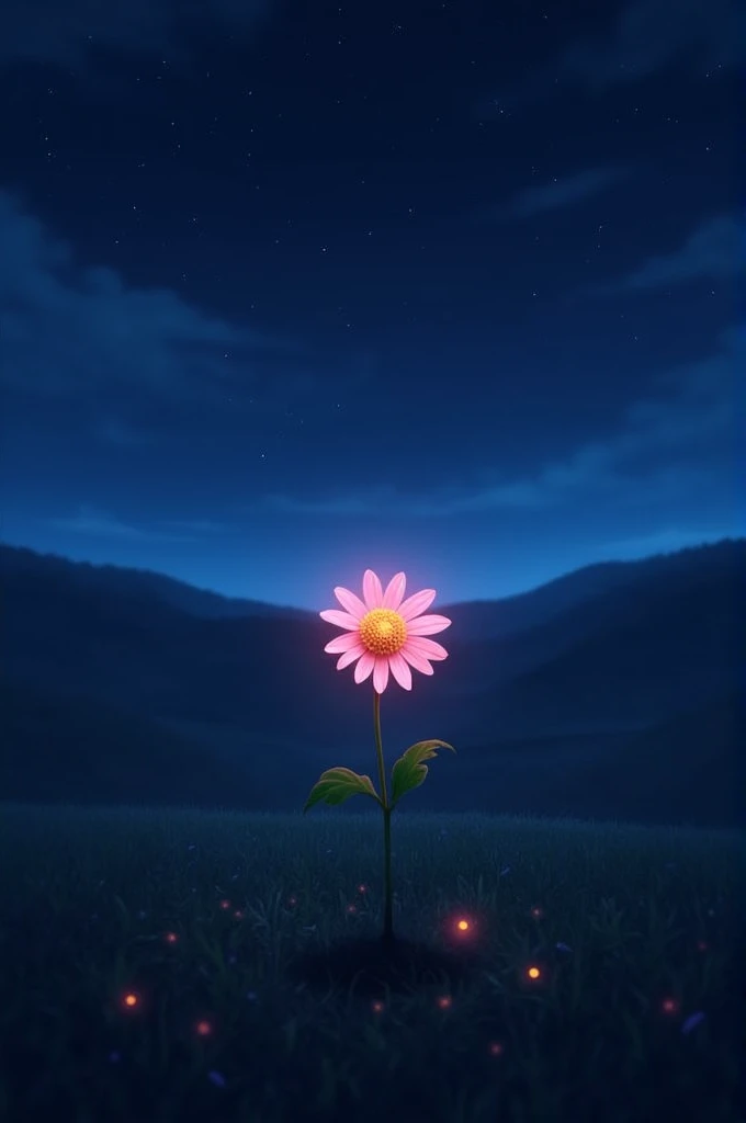 One flower night background 