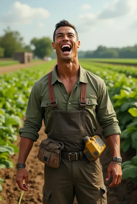 Ronaldo (laughing): "I thought farming was just about plowing fields, not... this."