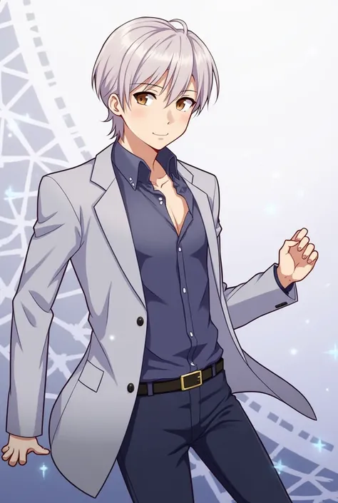  Draw an animated picture of “Izumi Iori,” one of the characters in the anime genre called idolish7. 