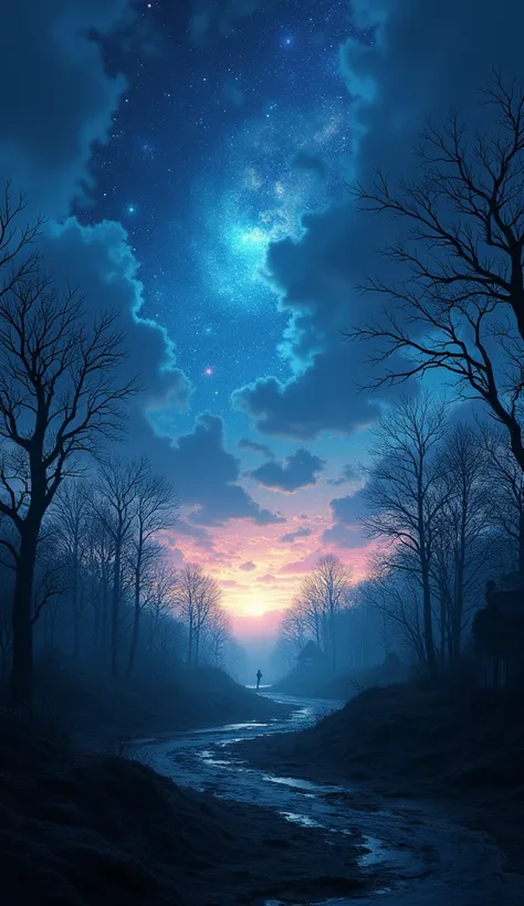  CREATE A HAUNTED NIGHT LANDSCAPE WITH ANIME SKY 