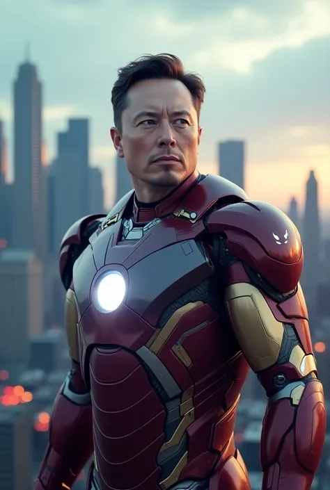 Elon musk with iron man custom