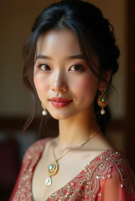 Muslim Asian beautiful women with formal dress, pupy eyes, 28 year old 