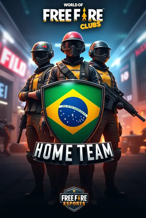 Create a feed post for an electronic sports organization ,  encouraging Brazilians to root for one of the Brazilian teams in the world of free fire clubs