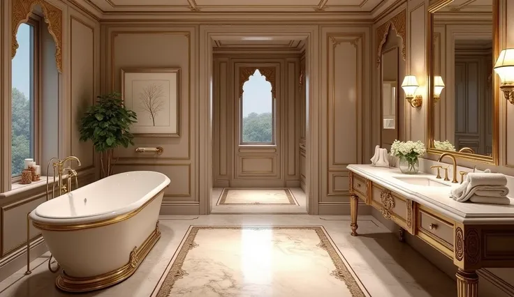 A luxurious bathroom