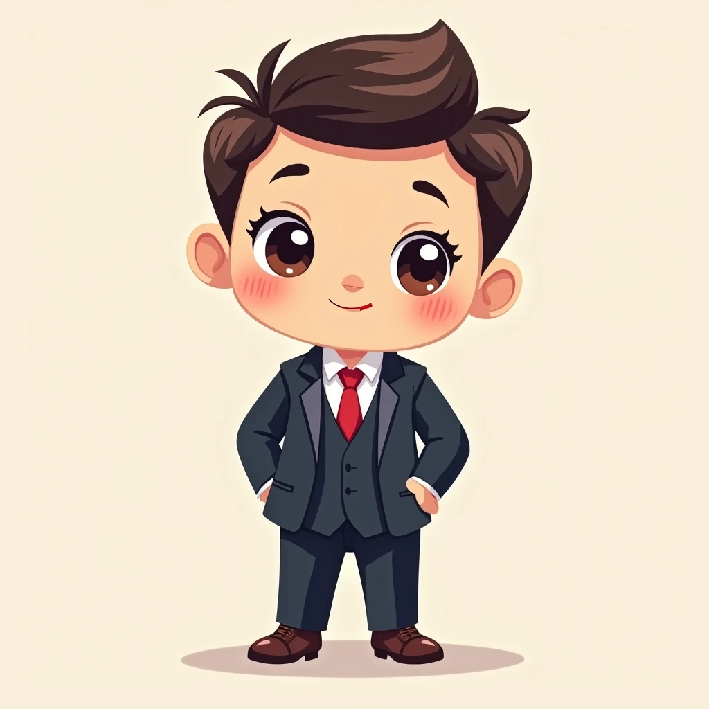 cute lawyer in lawyer suit cartoon