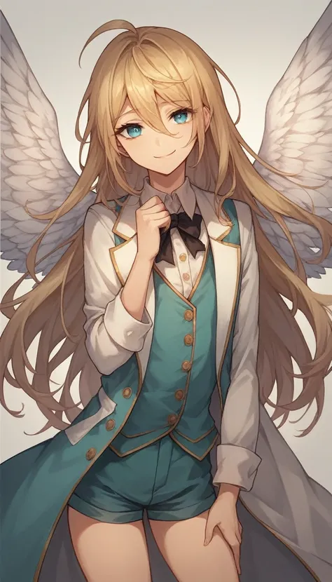   better quality ,  very detailed illustration, ( seraph angel boy :1,7), wings, wings на голове,  disheveled lush hair of soft pink color,  beckon a playful look, Slim,  perfect body, простой Drawing, Artifyber style, Drawing, pastel flat colors, Cute,  c...