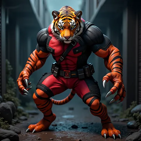 Deadpool and tiger mix





