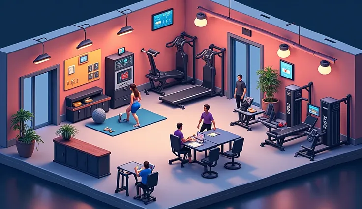 Build, manage, and expand with real-time progress and customization your own gym
 simulator gameplay