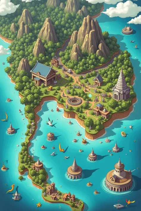 Map Thailand,Pokémon world 