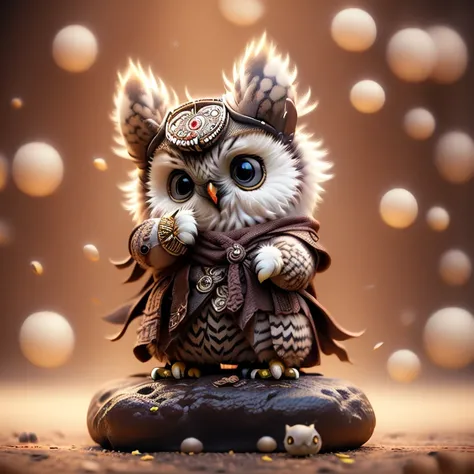 ​masterpiece、top-quality、 ultra-detailed、(Little character owl:1.2),(Full leg open:1.3), Chibi Living ,