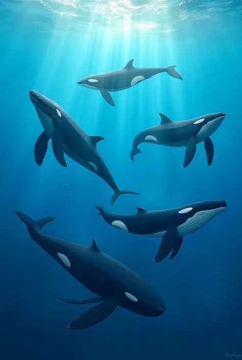 4 types of whales in water