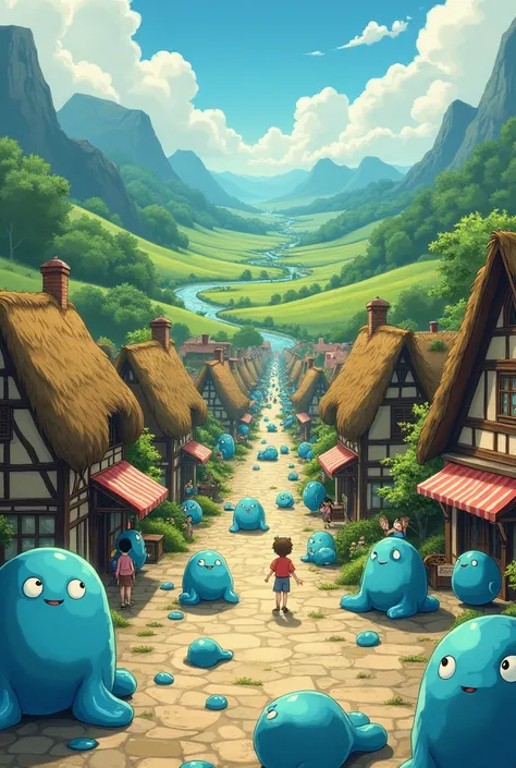 Ghibli, Valley of the Wind, A small town full of blue slimes