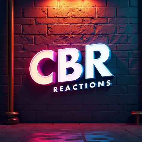 Here you go! Ive created a YouTube LOGO background with the name "CBR REACTIONS" on the wall. Feel free to use it for your channel: