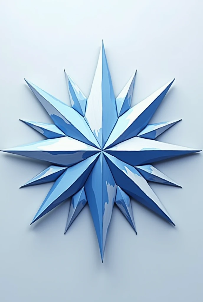 white and blue star emblem