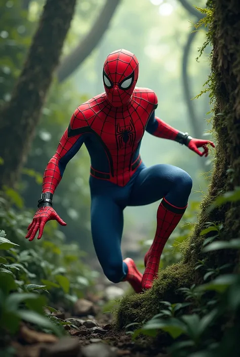 spider man  in the woods