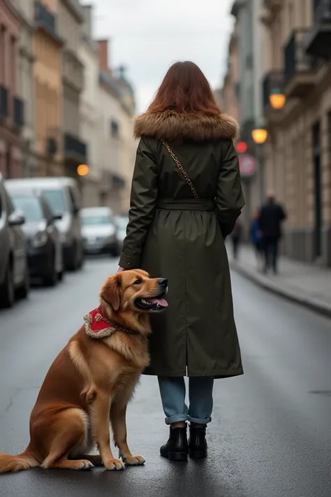 Dog Fuck to a women in the street 