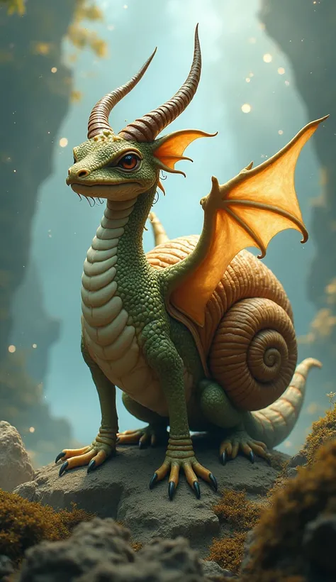 Snail and dragon  hybrid picture 