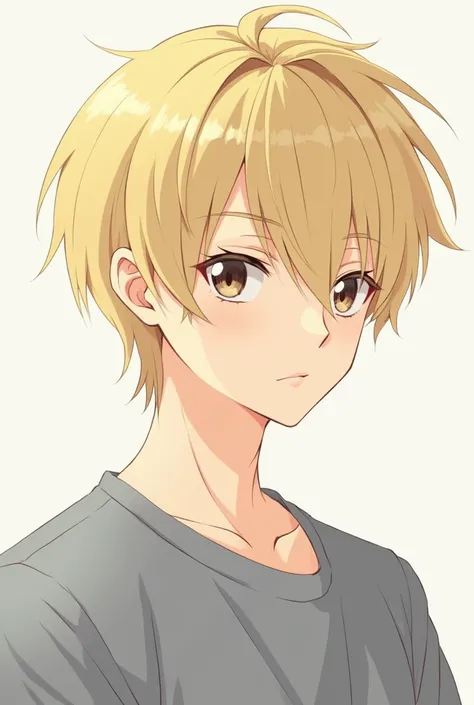 Man with blonde short hair anime