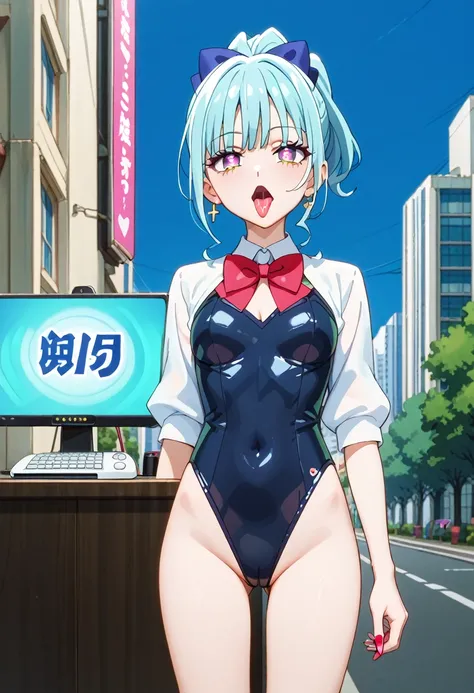  score_9,      score_8_up,      score_7_up,      score_6_up,      score_5_up,      score_4_up, sauce_Anime, tag1, Tag 2, woman 1人,woman, adult,  one girl ,  Light blue hair, Alone, hypnotism, Brainwashed, Telephone, heart, eyeのシンボル, evaluation_i doubt it, ...