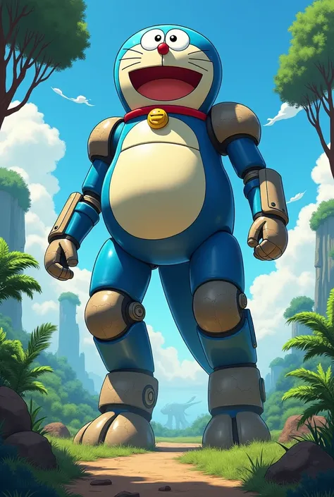 Doraemon becomes a pillar dinosaur

