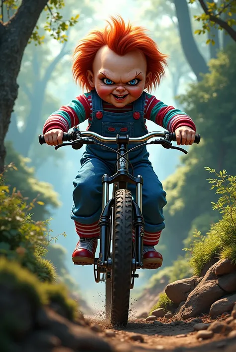 Chucky avec bicyclette vtt