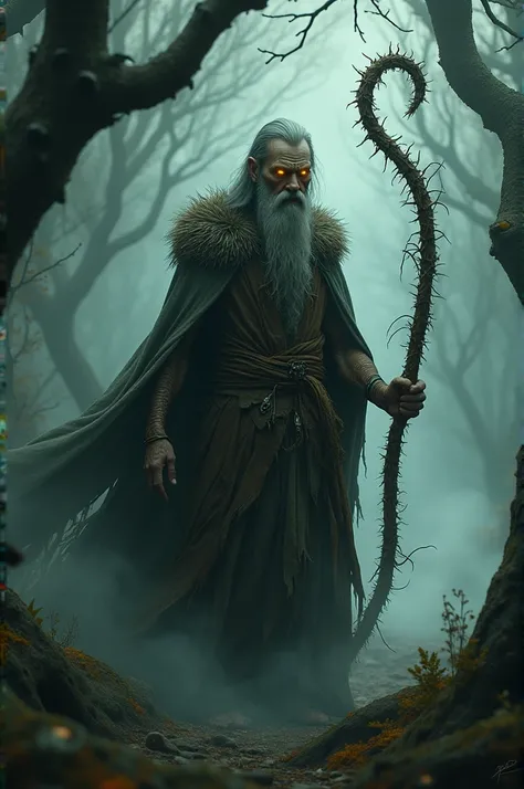  porn movie , Skinny bearded druid with prickly whip and eyes glowing yellow