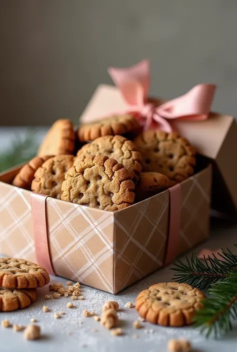 food photo gift cookies in a beautiful box