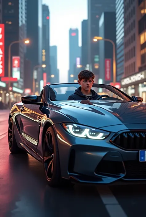 A boy in a bmw cool
