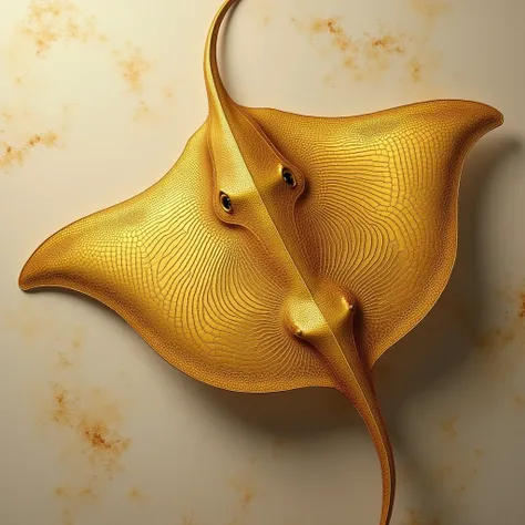 Golden stingray skin background.