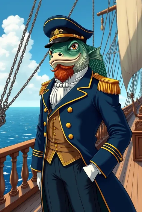 Anime captin fish person