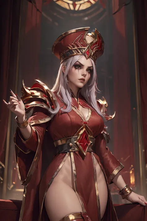 (masterpiece, high quality:1.8), (extremely detailed:1.5), (ambient lighting:1.4), sally whitemane, (1girl:1.2), mature female, ...