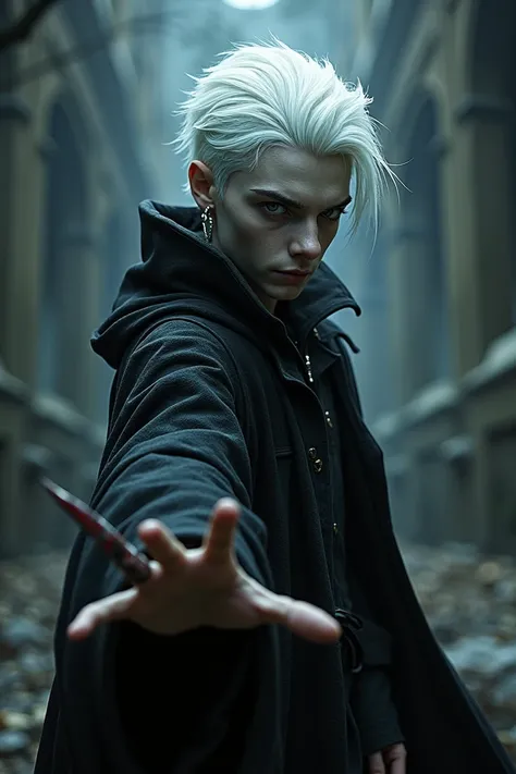 Without an emotional young magician knows no love, mercy since hood grew white hair eyes sharp nails as a weapon to kill 