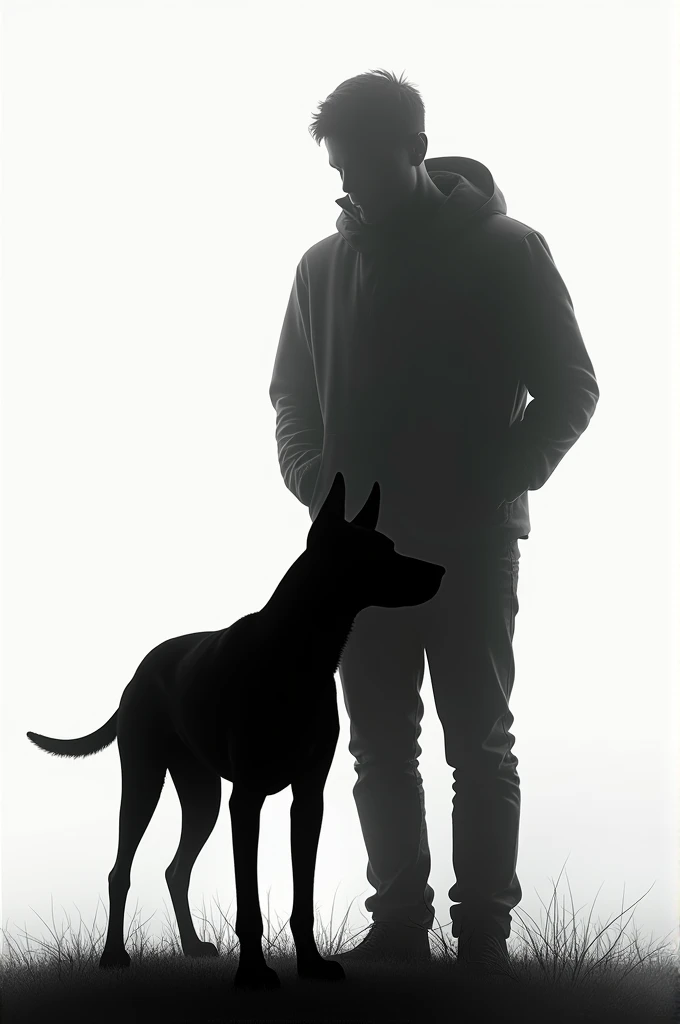 Silhouettes Overlapping Animals**: Place a dog or another animal against a backdrop with a human shadow cast over it, blending the shapes so it’s hard to tell where the human form ends and the animal begins. This can create an eerie sense of coexistence.
B...