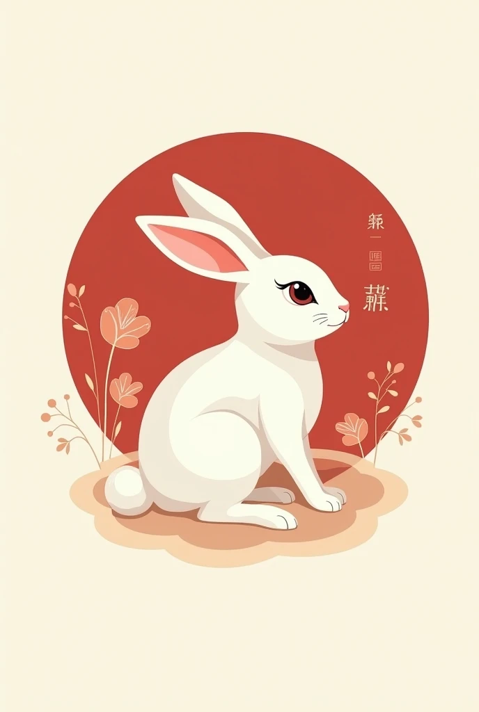 Create a logo of chinese shio rabbit